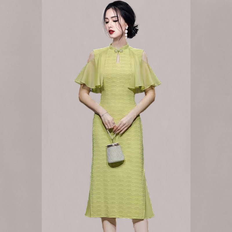 ชุดเดรสยาวสวยๆ ชุดเดรสยาวใส่สบาย ใส่ทำงาน มีขนาดS M L XL 2XL