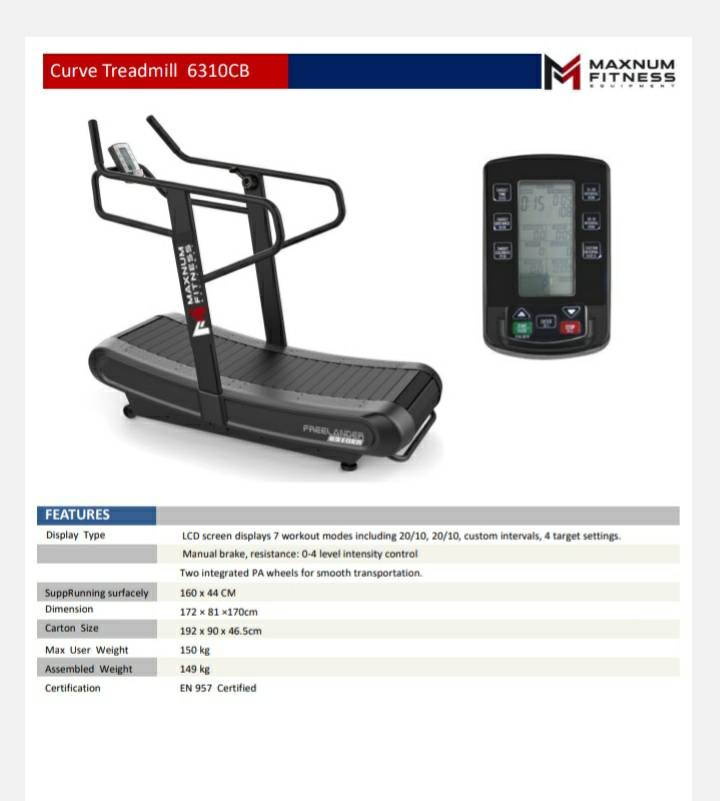 ลู่วิ่งไม่ใช้ไฟฟ้า Curve Treadmill Maxnum CB6310