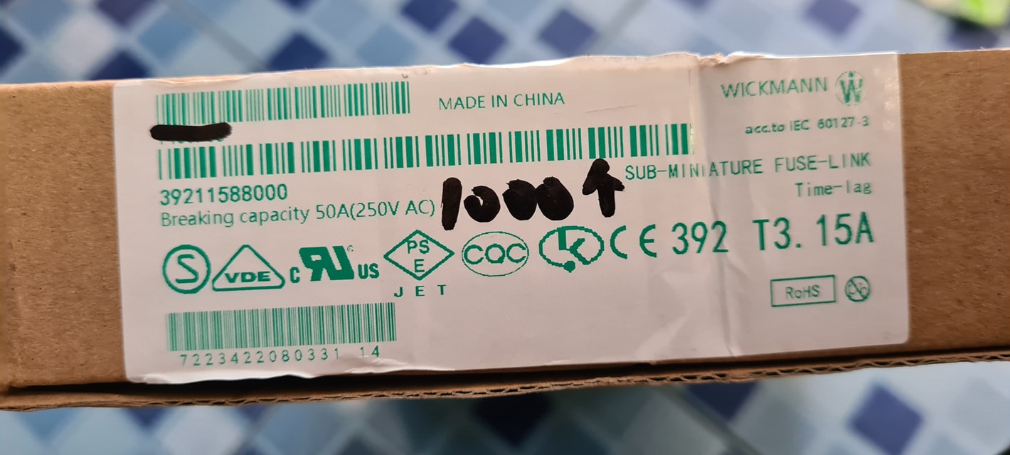 Micro fuse ไมโคร ฟิวส์ แบบเหลี่ยม (แพ็คละ 10 ตัว) 250V3.15A