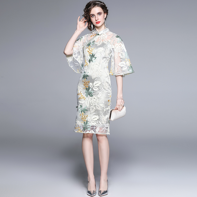 ชุดเดรสยาวสวยๆ ชุดเดรสยาวใส่สบาย ใส่ทำงาน มีขนาดS M L XL 2XL