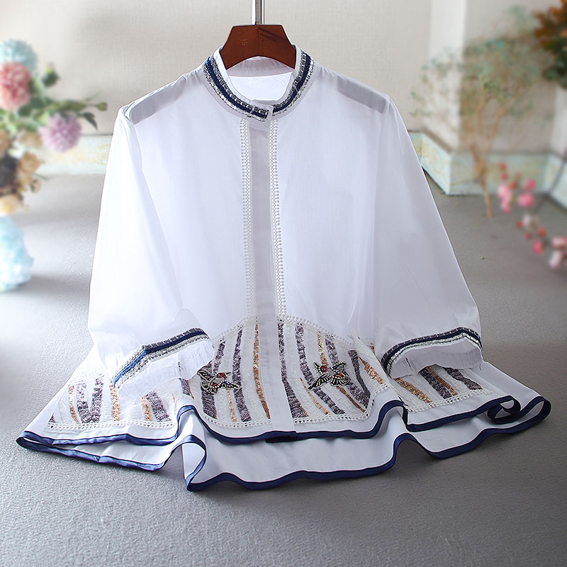 เสื้อลินิน เสื้อผ้าฝ้ายลินิน เสื้อเชิ้ตผ้าลินิน ปักลายสวยๆด้วยด้าย สไตล์VINTAGE