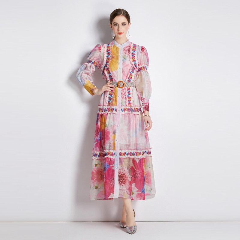 ชุดเดรสยาวสวยๆ ชุดเดรสยาวใส่สบาย ใส่ทำงาน มีขนาดS M L XL 2XL