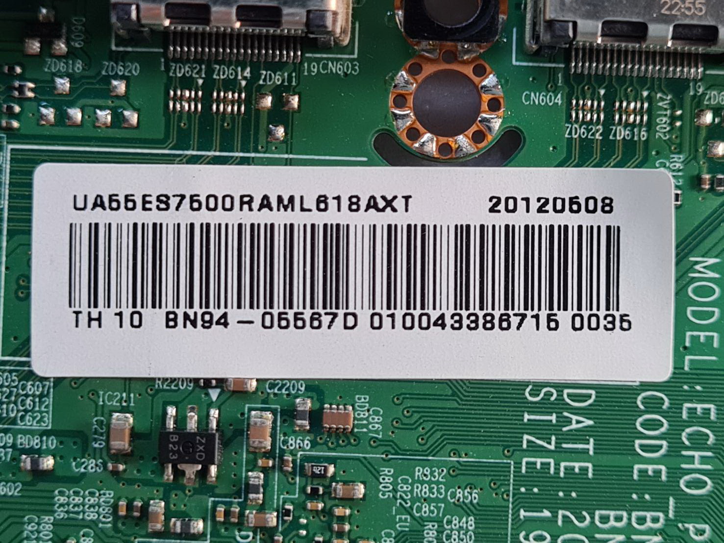 MainBoard SAMSUNG UA55ES7500R UA55ES8000R UA46ES8000R BN94-05567D