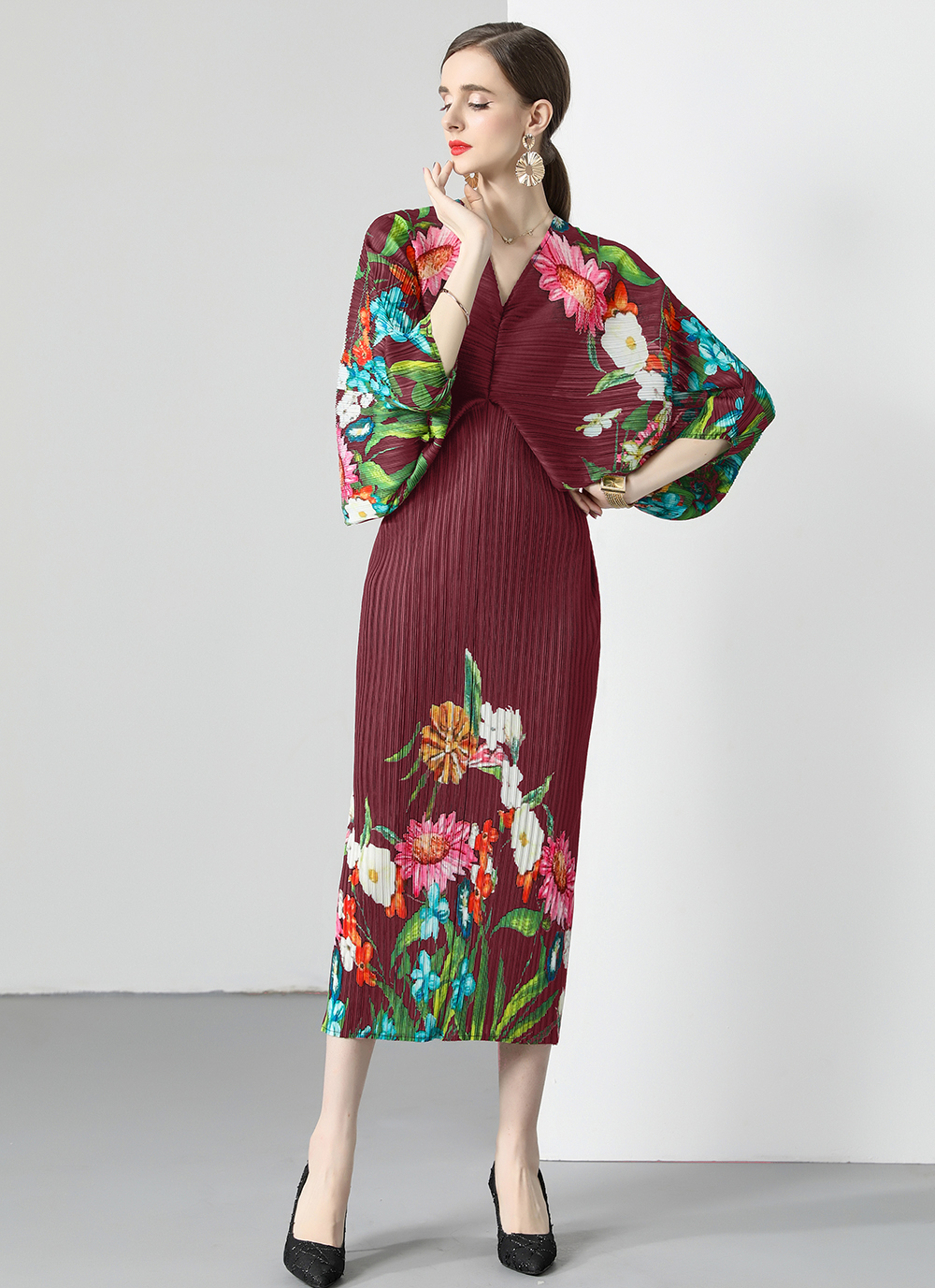 ชุดเดรสยาวสวยๆ ชุดเดรสยาวใส่สบาย ใส่ทำงาน มีขนาดS M L XL 2XL