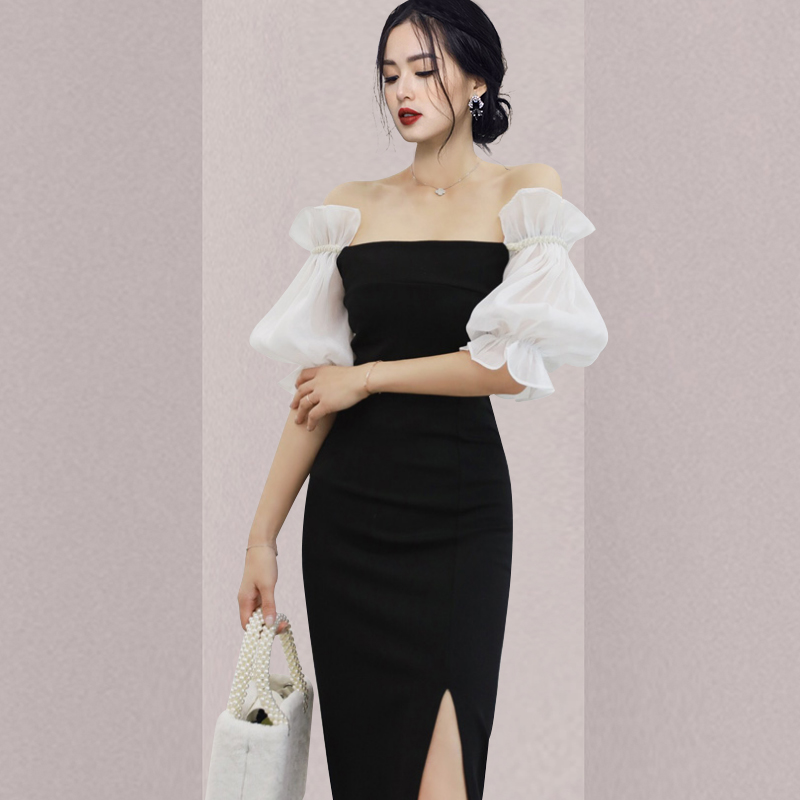 ชุดเดรสยาวสวยๆ สไตล์เกาหลี มีขนาด S M L XL สนใจทักแชท
