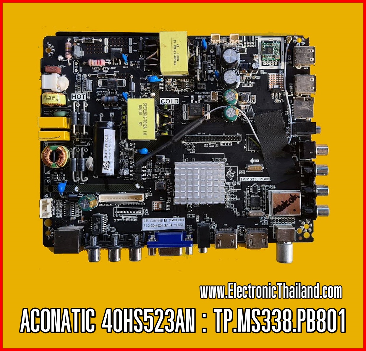 Main Board ACONATIC 40HS523AN :TP.MS338.PB801 Panel : V400HJ6-PE1