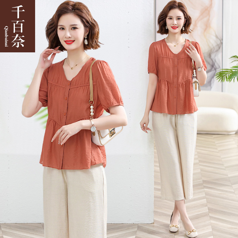 เสื้อผ้าผู้สูงอายุหญิง แฟชั่น เสื้อผ้าผู้หญิงวัย 60 มีขนาด XL-4XL