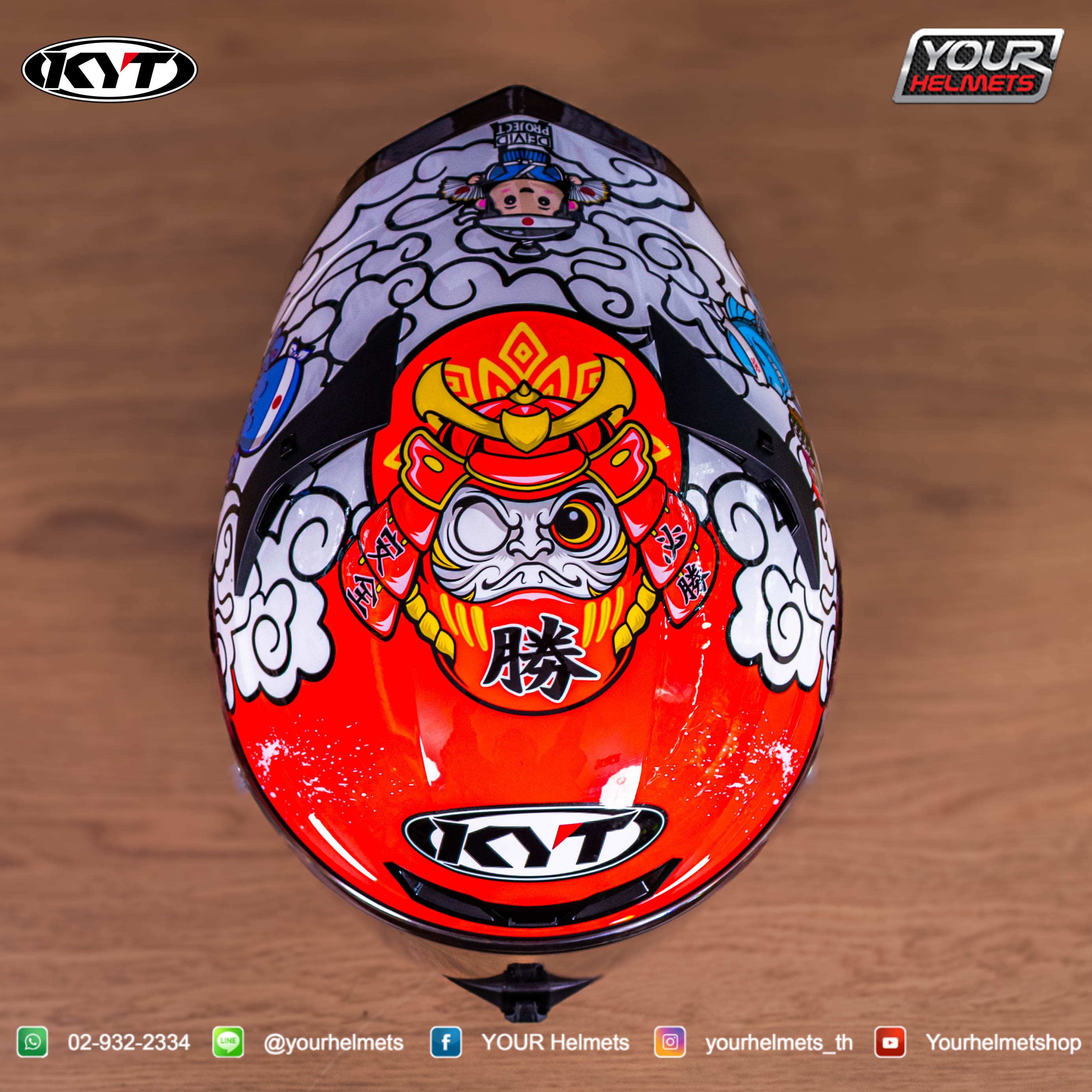 หมวกกันน็อคKYT HELMETS รุ่นTT-REVO SUSHI TIME