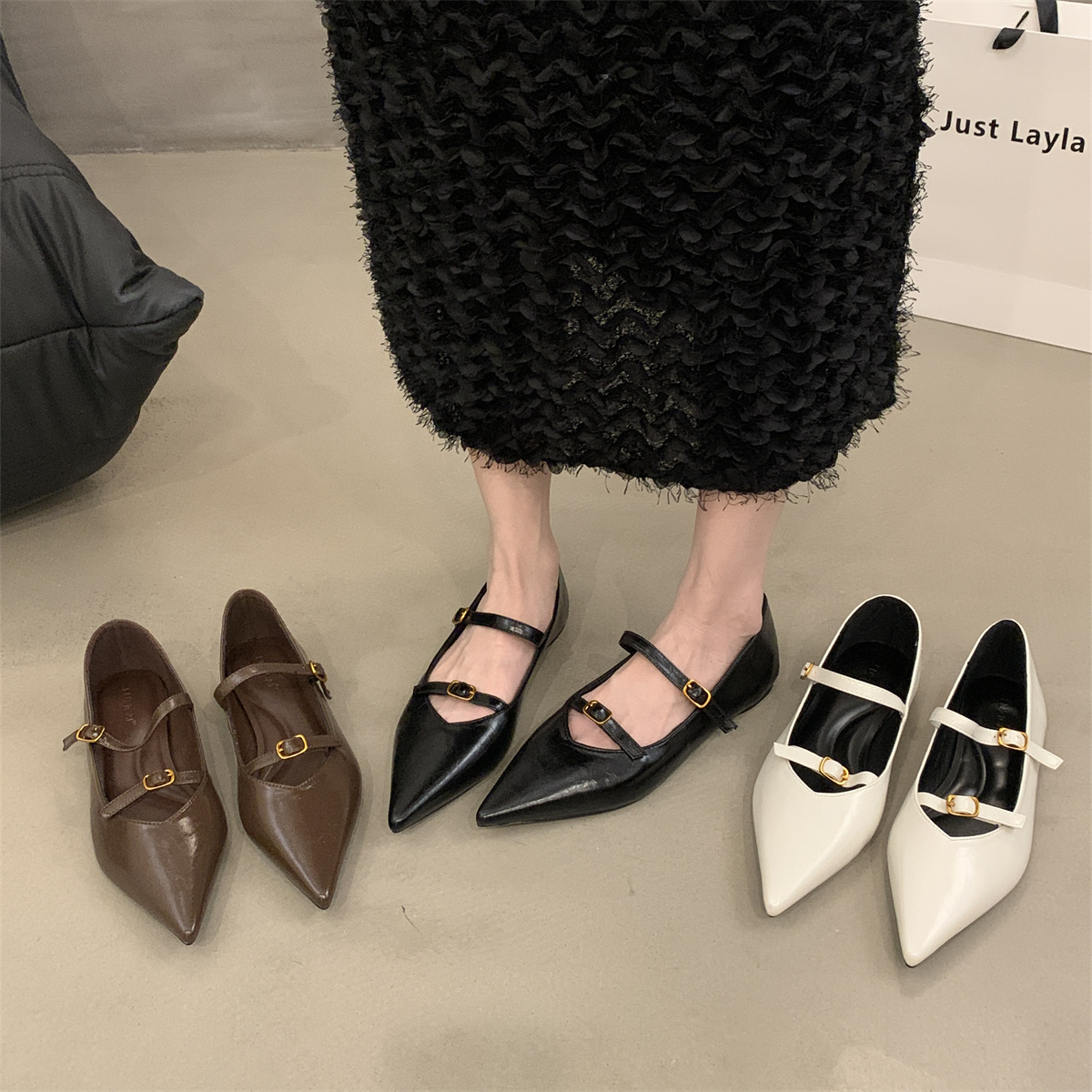 รองเท้าคัทชูผู้หญิงส้นเตี้ย ใส่สบาย มีขนาด35-43