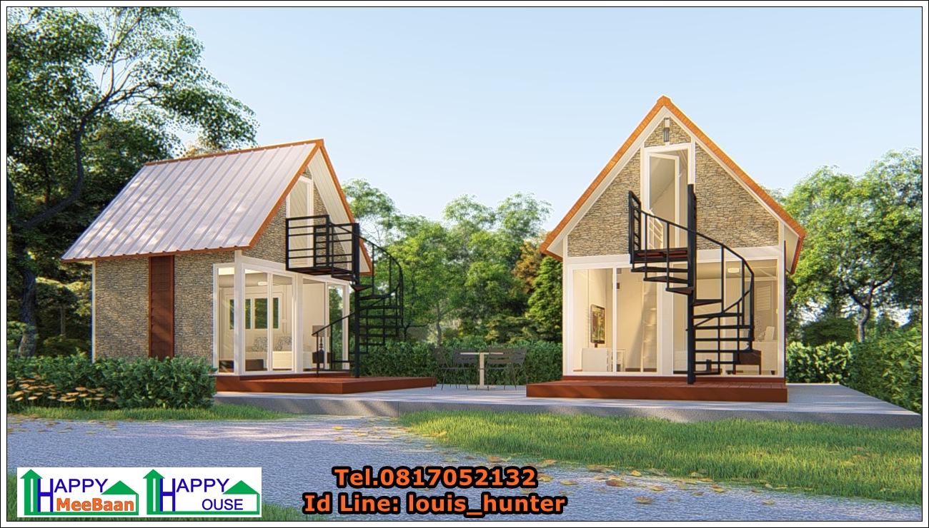 บ้านสำเร็จรูป MS15 บ้านสไตล์ใหม่ มีชั้นลอย พร้อมบันไดวน