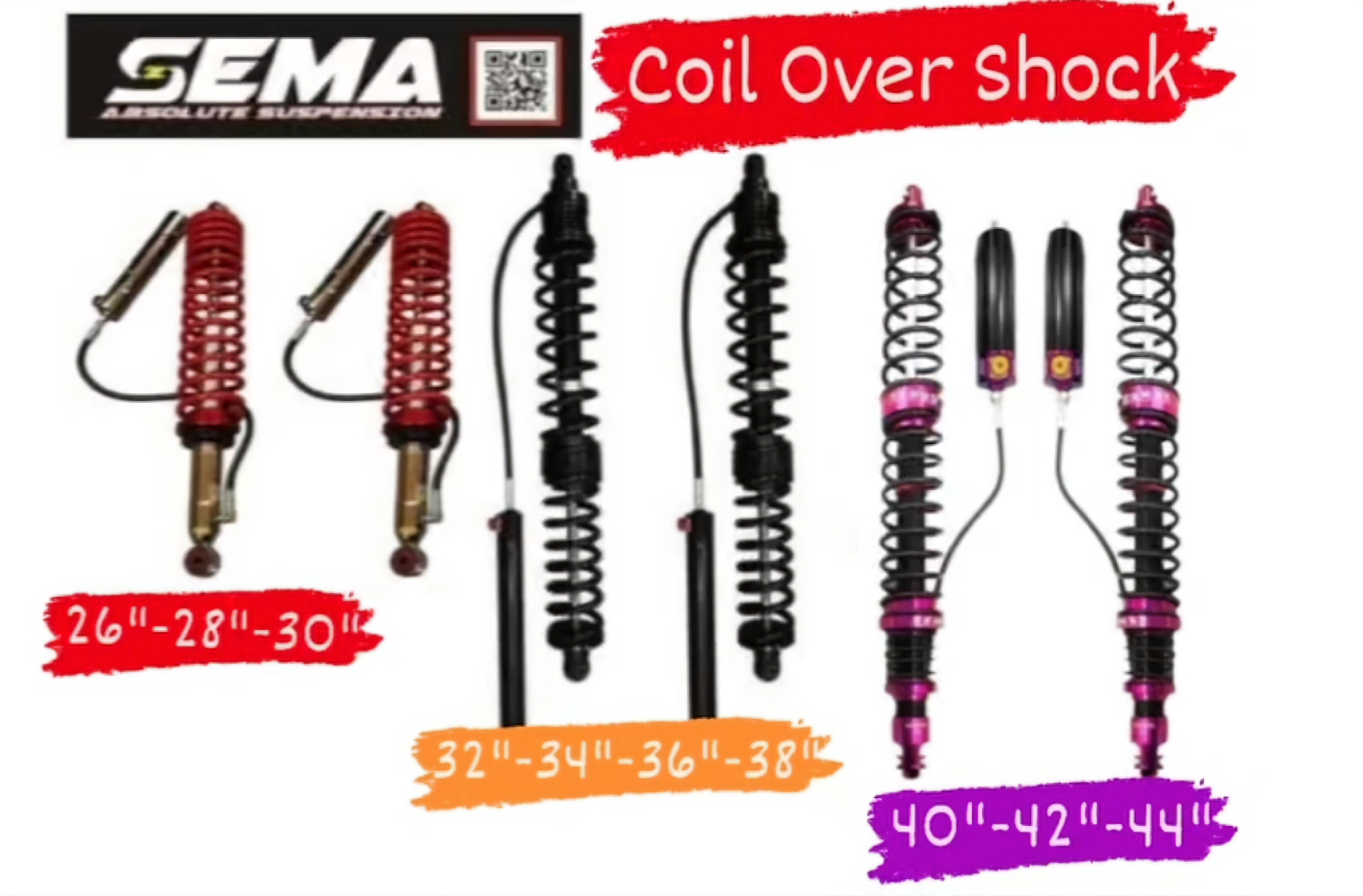 COIL OVER SHOCK 26-30 นิ้ว SUPPERIOER 12 STEEP