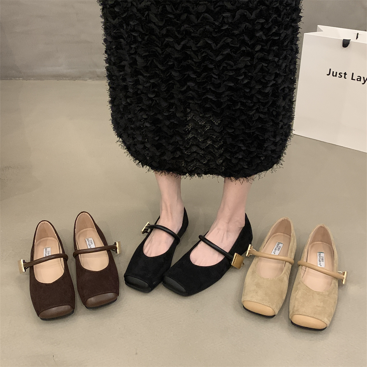 รองเท้าคัทชูผู้หญิงส้นเตี้ย ใส่สบาย มีขนาด35-43
