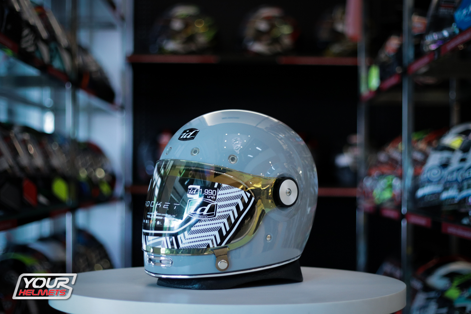 หมวกกันน็อค ID HELMETS รุ่น ROCKET GLOSSY GREY
