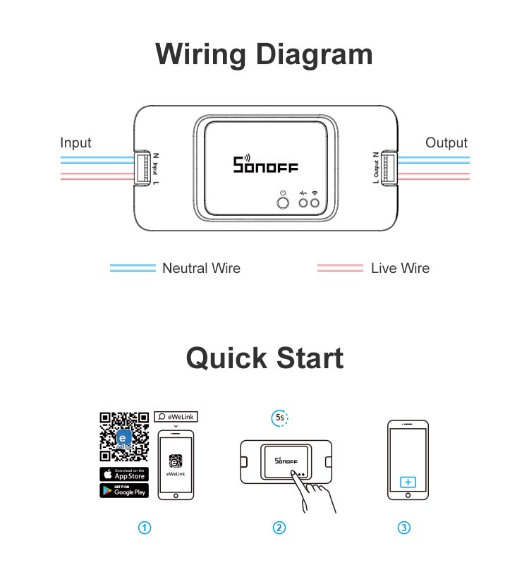 สมาร์ทสวิทช์ไร้สาย SONOFF BASICR3 - WIFI DIY Smart Switch - สั่งผ่านมือถือ (อับโหลดโปรแกรมใหม่ได้)