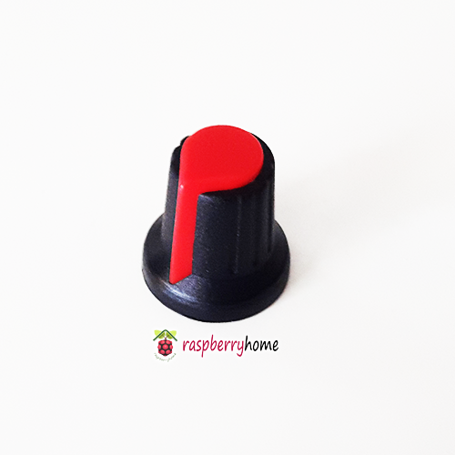 Volume Control Knob สำหรับ Potentiometer สีดำแดง