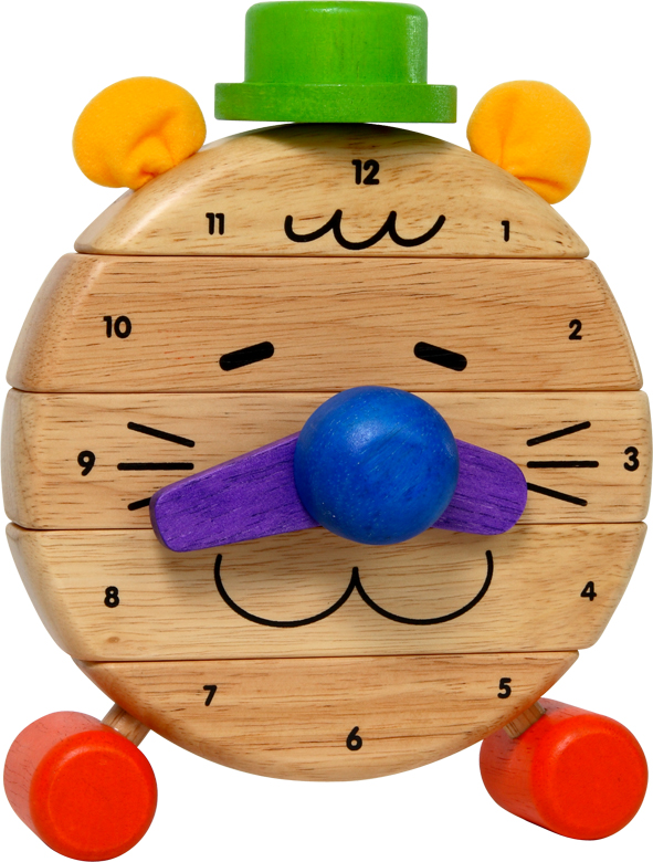 นาฬิกาหรรษา ของเล่นเสริมสร้างการเล่นรู้ ของเล่นฝึกสมอง เกมส์ไม้