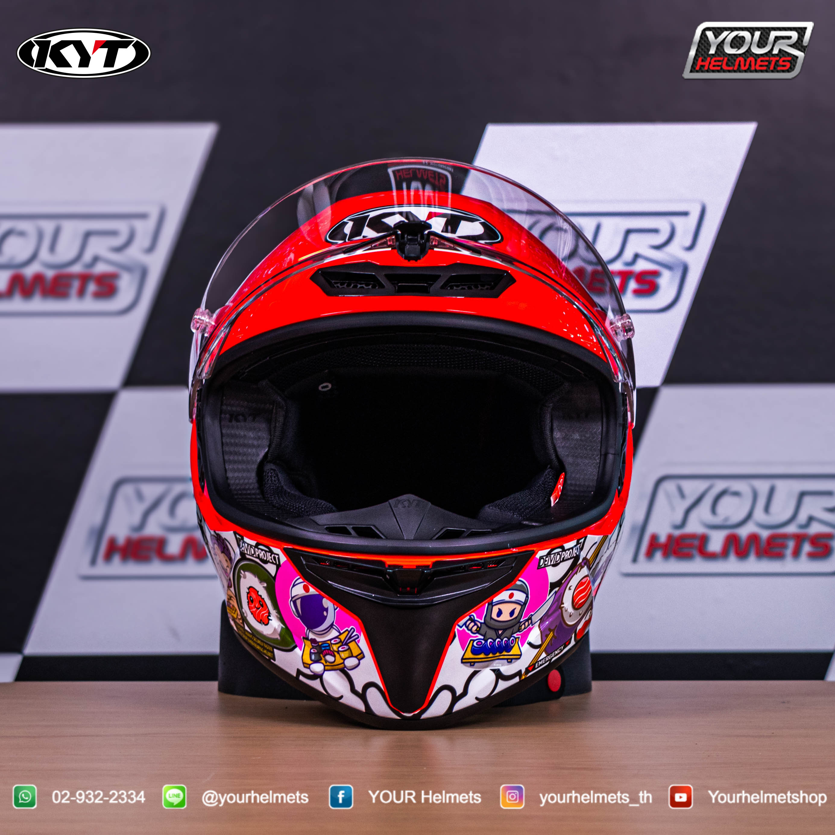 หมวกกันน็อคKYT HELMETS รุ่นTT-REVO SUSHI TIME