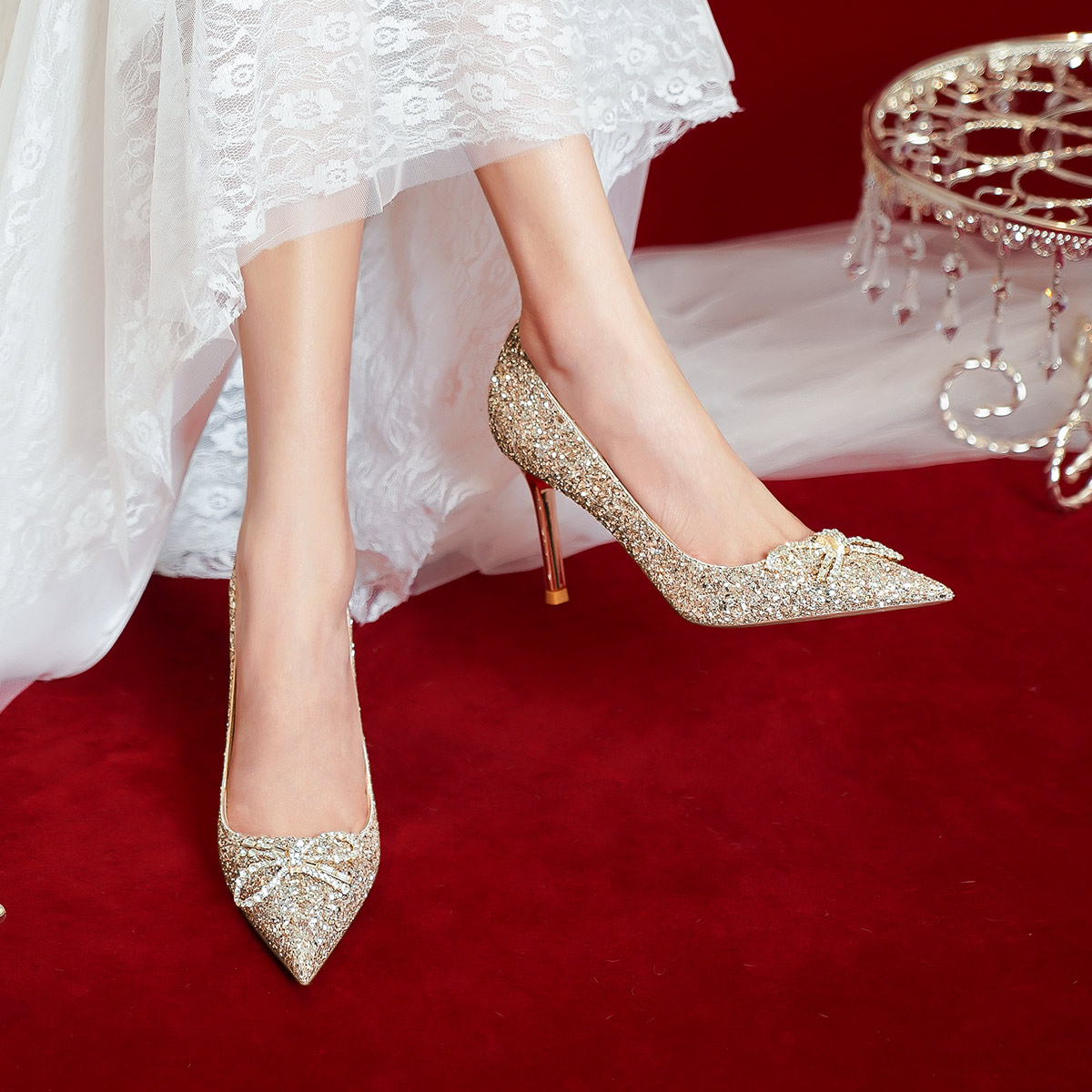 รองเท้าส้นสูง รองเท้าออกงานราตรี มีขนาด 35-40 35 36 37 38 39 40