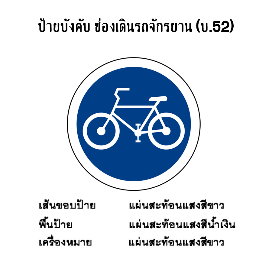 ป้ายบังคับ ช่องเดินรถจักรยาน