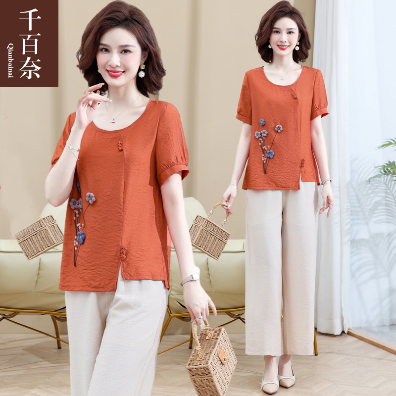 เสื้อผ้าผู้สูงอายุหญิง แฟชั่น เสื้อผ้าผู้หญิงวัย 60 มีขนาด XL-4XL
