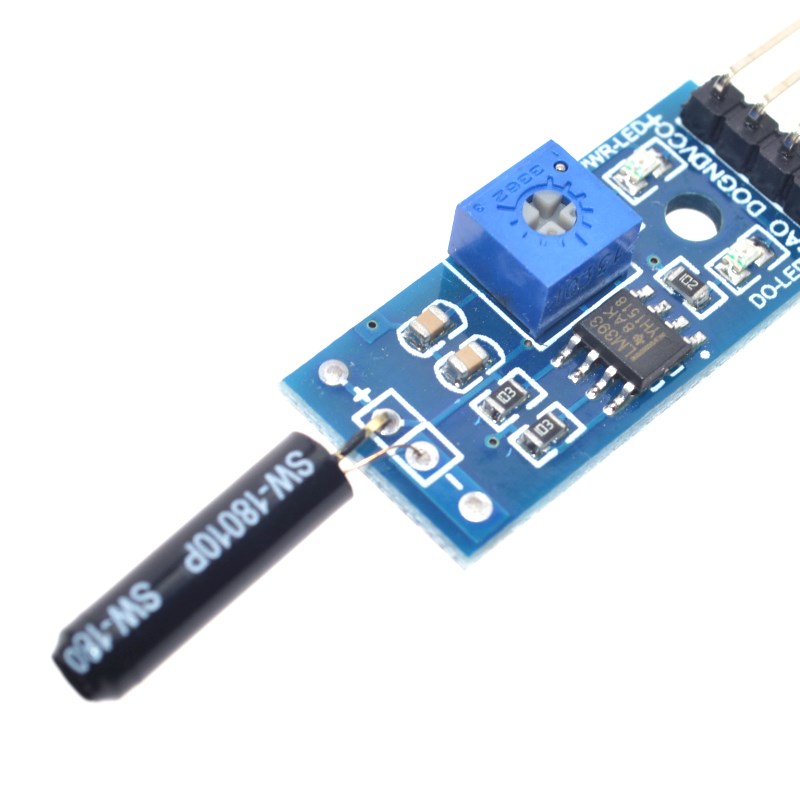 เซนเซอร์วัดความสั่นสะเทือน Vibration Sensor Module Normally Opened Type SW18010P Vibration switch alarm sensor module