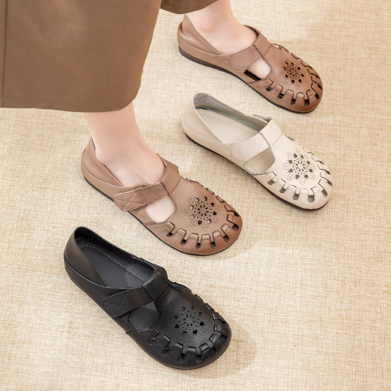 รองเท้าเท้าหนังวินเทจ 35 36 37 38 39 40