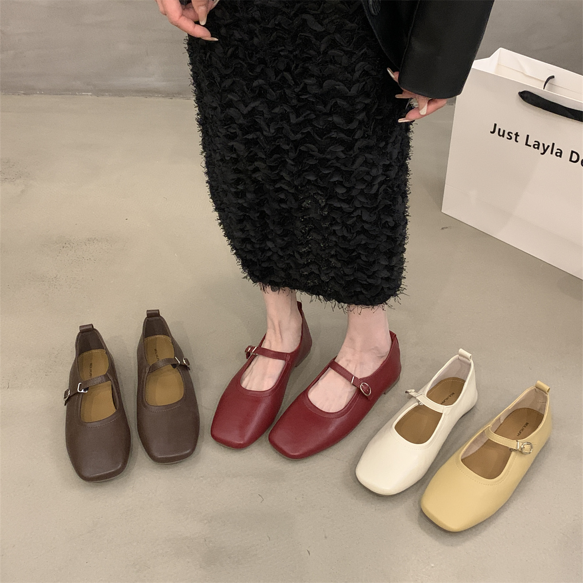 รองเท้าคัทชูผู้หญิงส้นเตี้ย ใส่สบาย มีขนาด35-43