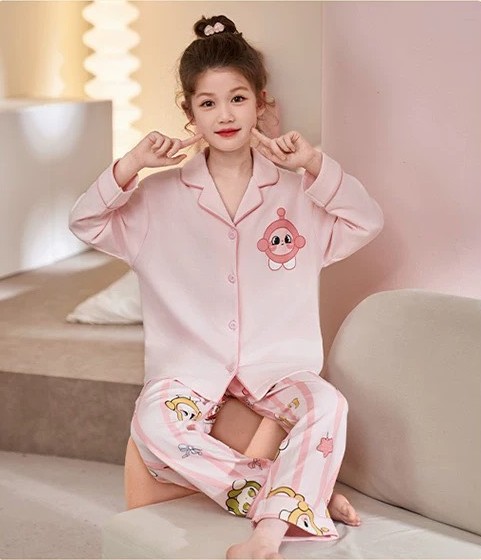 พร้อมส่ง Pinkballs 💞🌟ชุดนอนเด็กหญิง แขนยาวขายาว พรีเมี่ยม