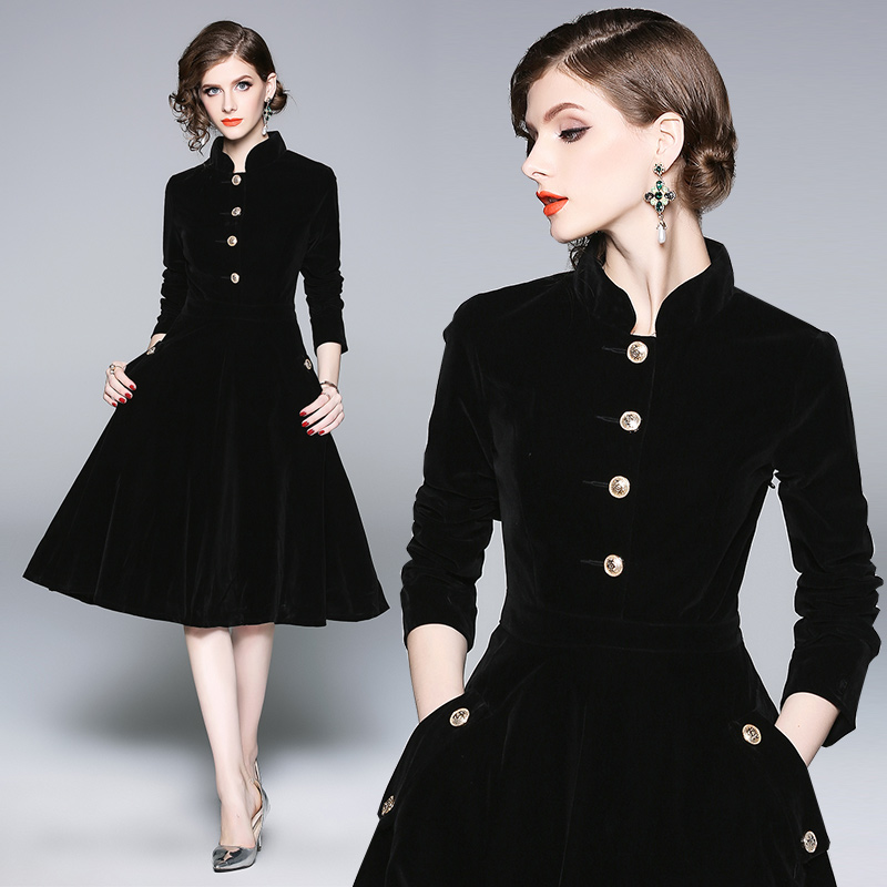 ชุดเดรสยาวสวยๆ ชุดเดรสยาวใส่สบาย ใส่ทำงาน มีขนาดS M L XL 2XL