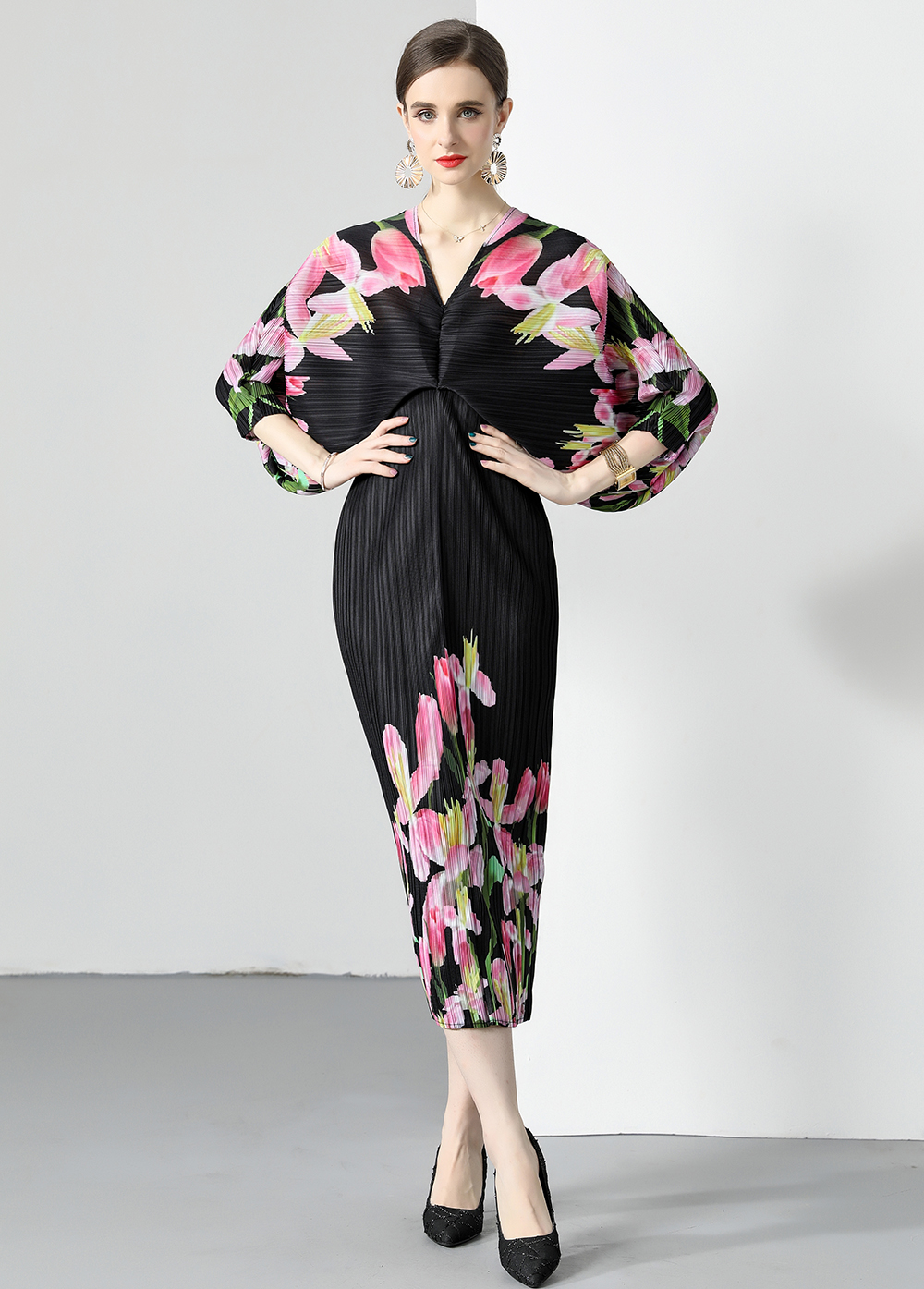 ชุดเดรสยาวสวยๆ ชุดเดรสยาวใส่สบาย ใส่ทำงาน มีขนาดS M L XL 2XL