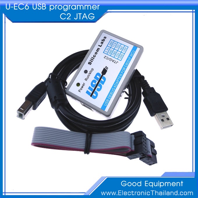 U-EC6 C8051F MCU USB Programmer C2 JTAG