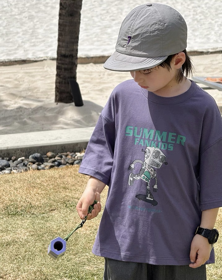 Summer Fankids 🧢🌤️ เสื้อยืดเด็ก unisex ผ้าคอตตอน 100%