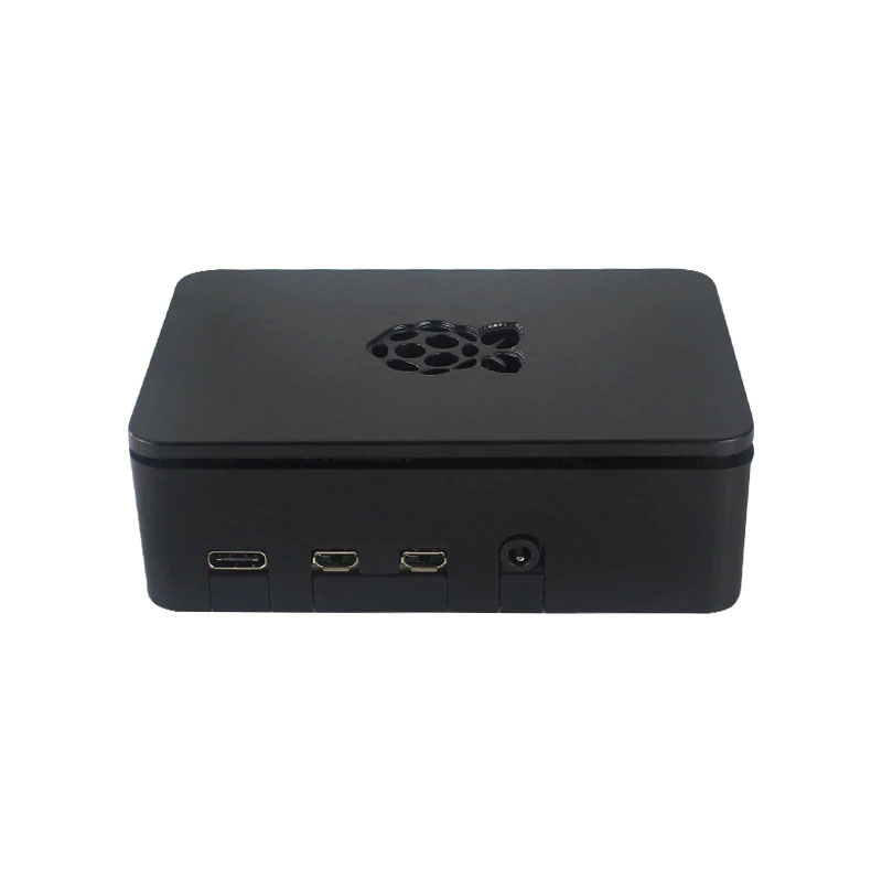 Raspberry Pi 4 Case Cover Shell Enclosure Box สีดำ แท้ Made in the UK มีช่องสำหรับสาย GPIO สายกล้อง มีปุ่มกันลื่น