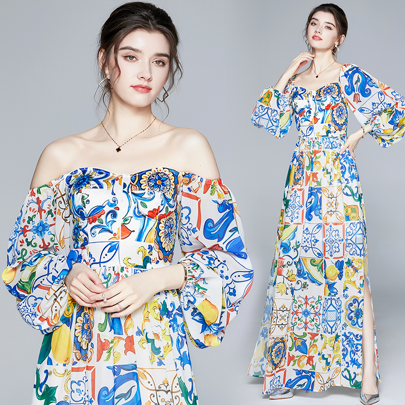 ชุดเดรสยาวสวยๆ ชุดเดรสยาวใส่สบาย ใส่ทำงาน มีขนาดS M L XL 2XL