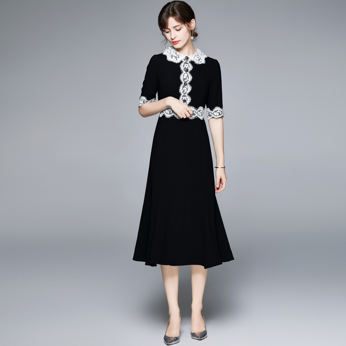 ชุดเดรสยาวสวยๆ ชุดเดรสยาวใส่สบาย ใส่ทำงาน มีขนาดS M L XL 2XL