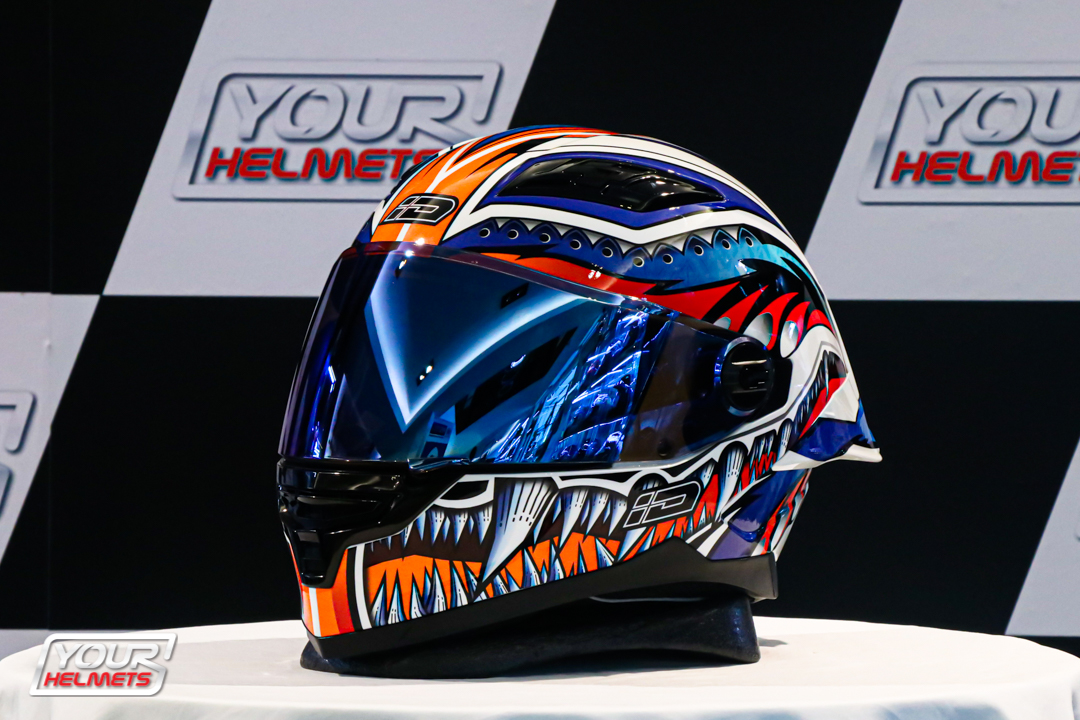 หมวกกันน็อค ID HELMETS รุ่น FRT-PRO TA KHON PEARL WHITE/BLUE