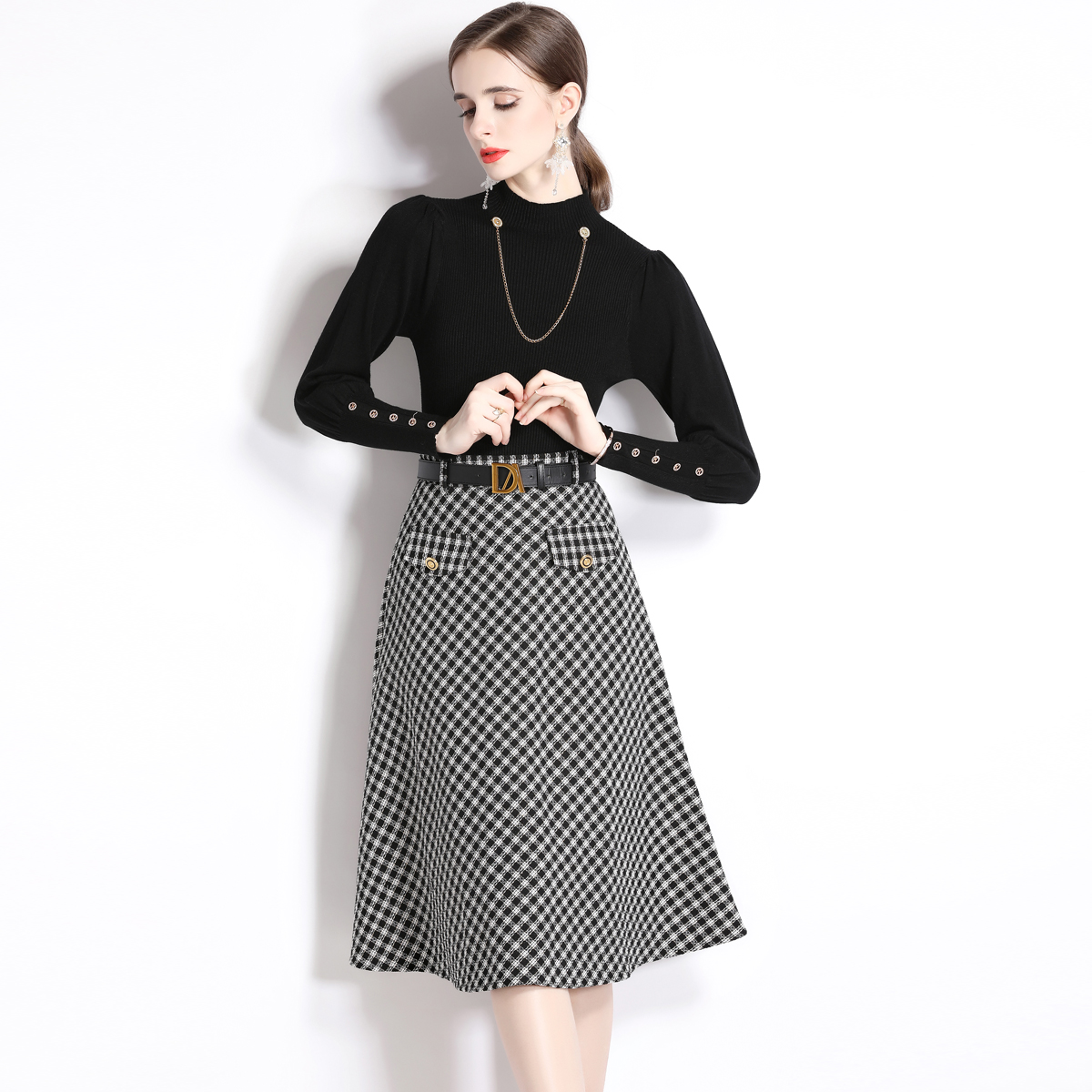 ชุดเดรสยาวสวยๆ ชุดเดรสยาวใส่สบาย ใส่ทำงาน มีขนาดS M L XL 2XL