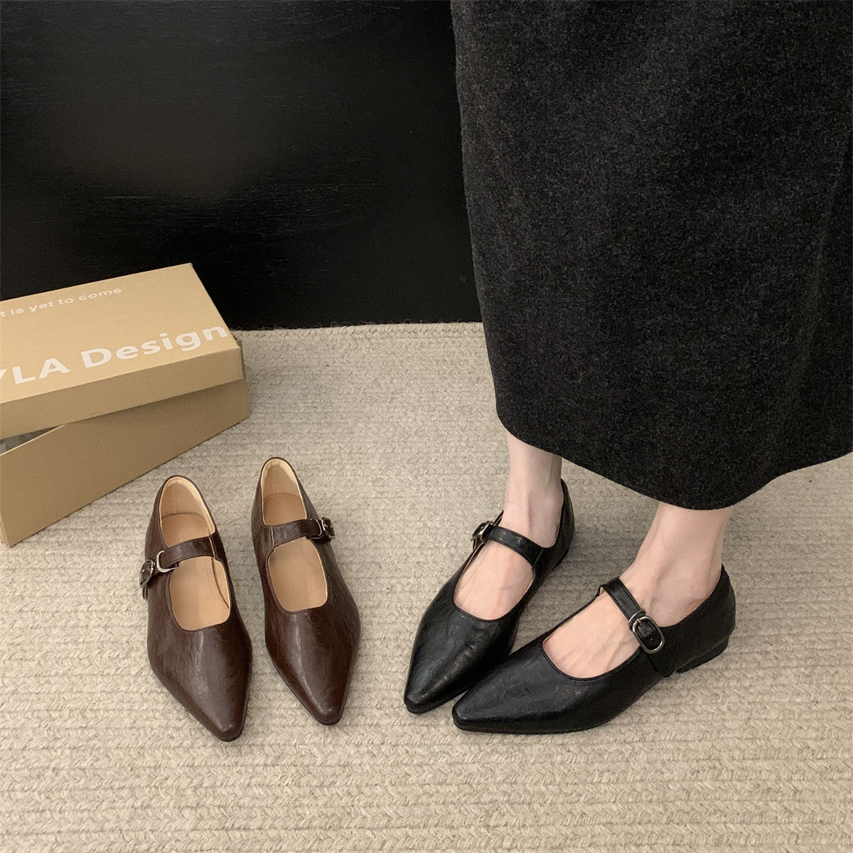รองเท้าคัทชูผู้หญิงส้นเตี้ย ใส่สบาย มีขนาด35-43