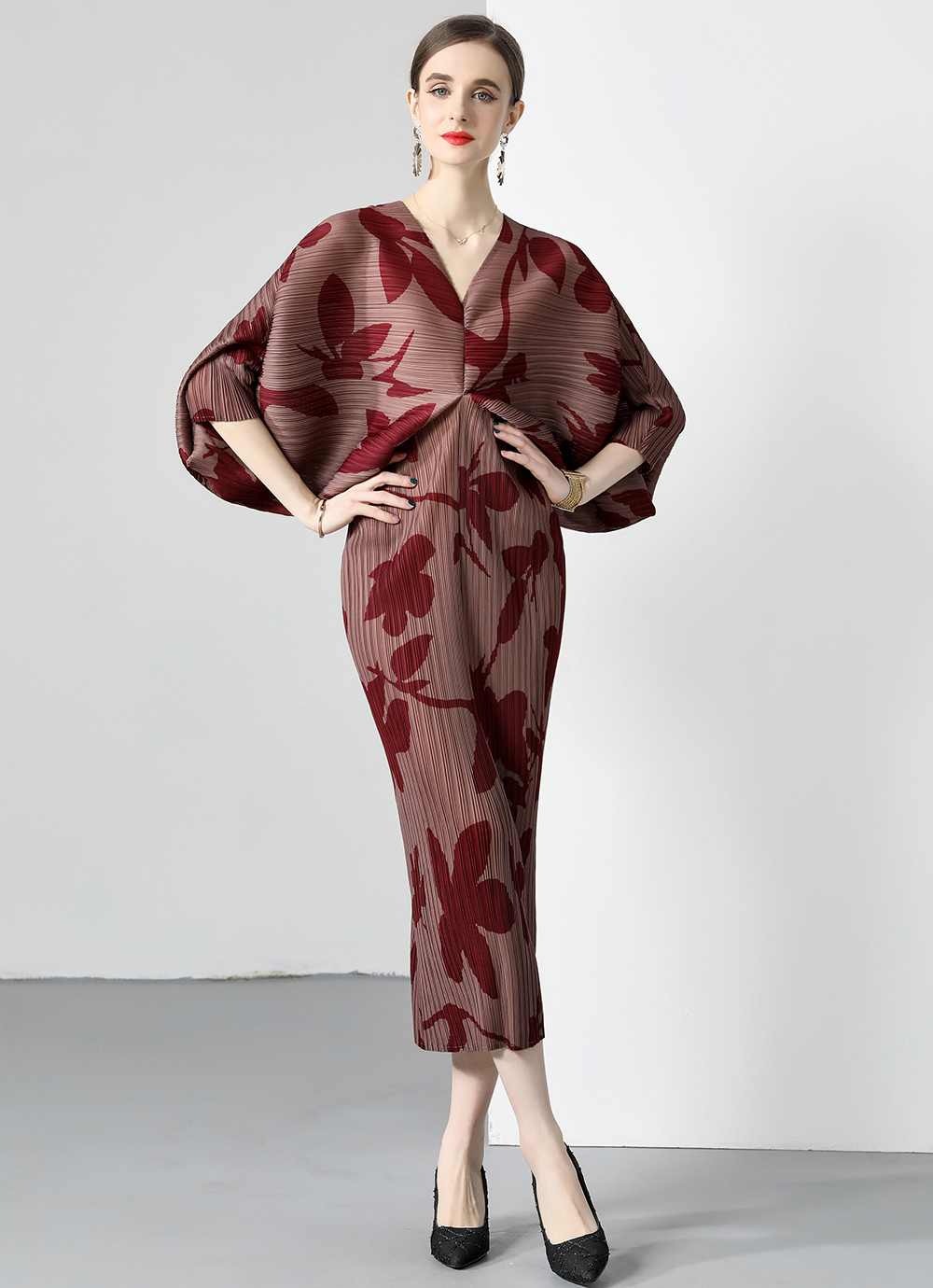 ชุดเดรสยาวสวยๆ ชุดเดรสยาวใส่สบาย ใส่ทำงาน มีขนาดS M L XL 2XL