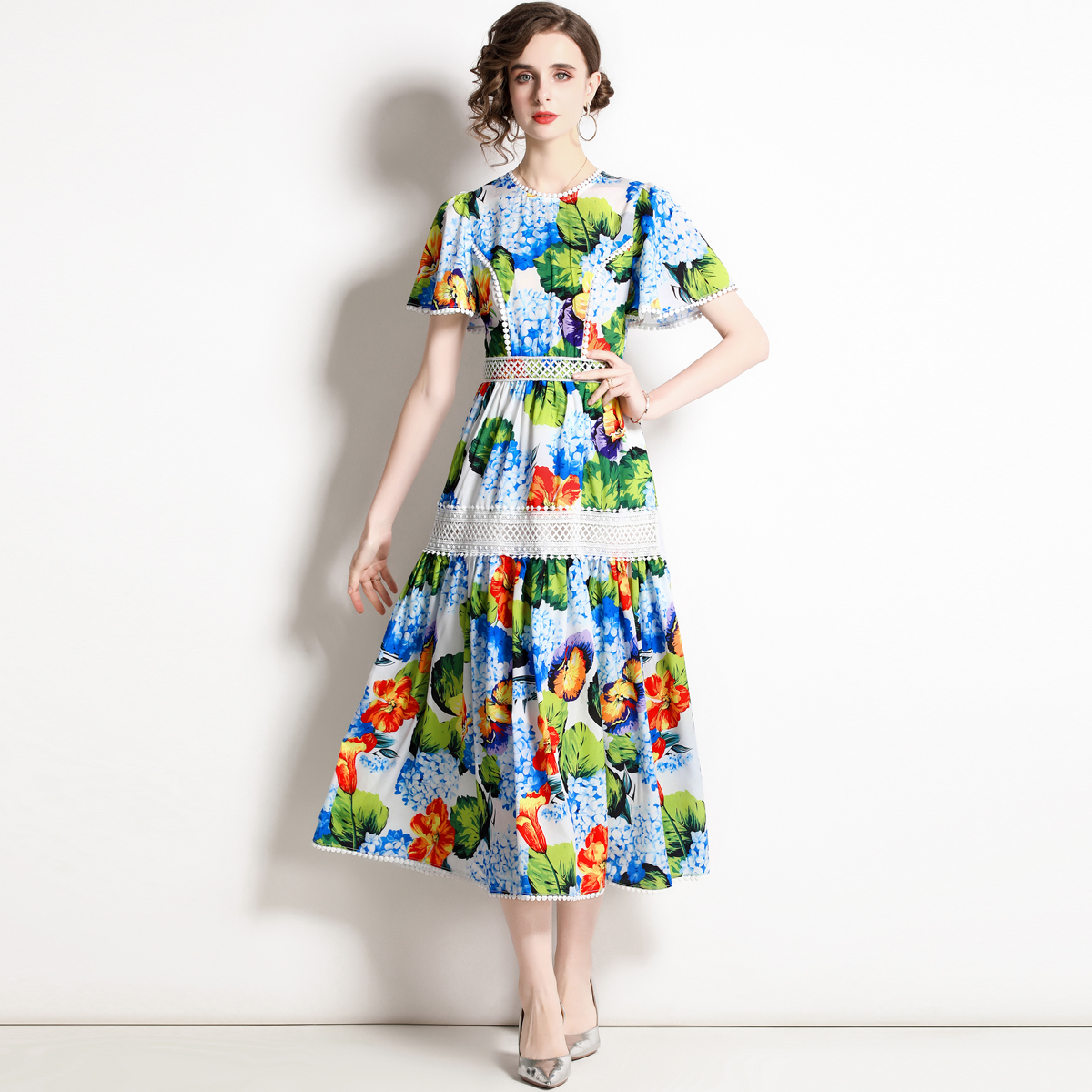 ชุดเดรสยาวสวยๆ ชุดเดรสยาวใส่สบาย ใส่ทำงาน มีขนาดS M L XL 2XL
