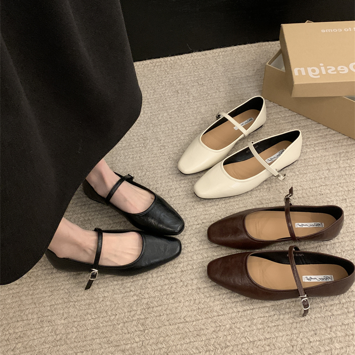 รองเท้าคัทชูผู้หญิงส้นเตี้ย ใส่สบาย มีขนาด35-43