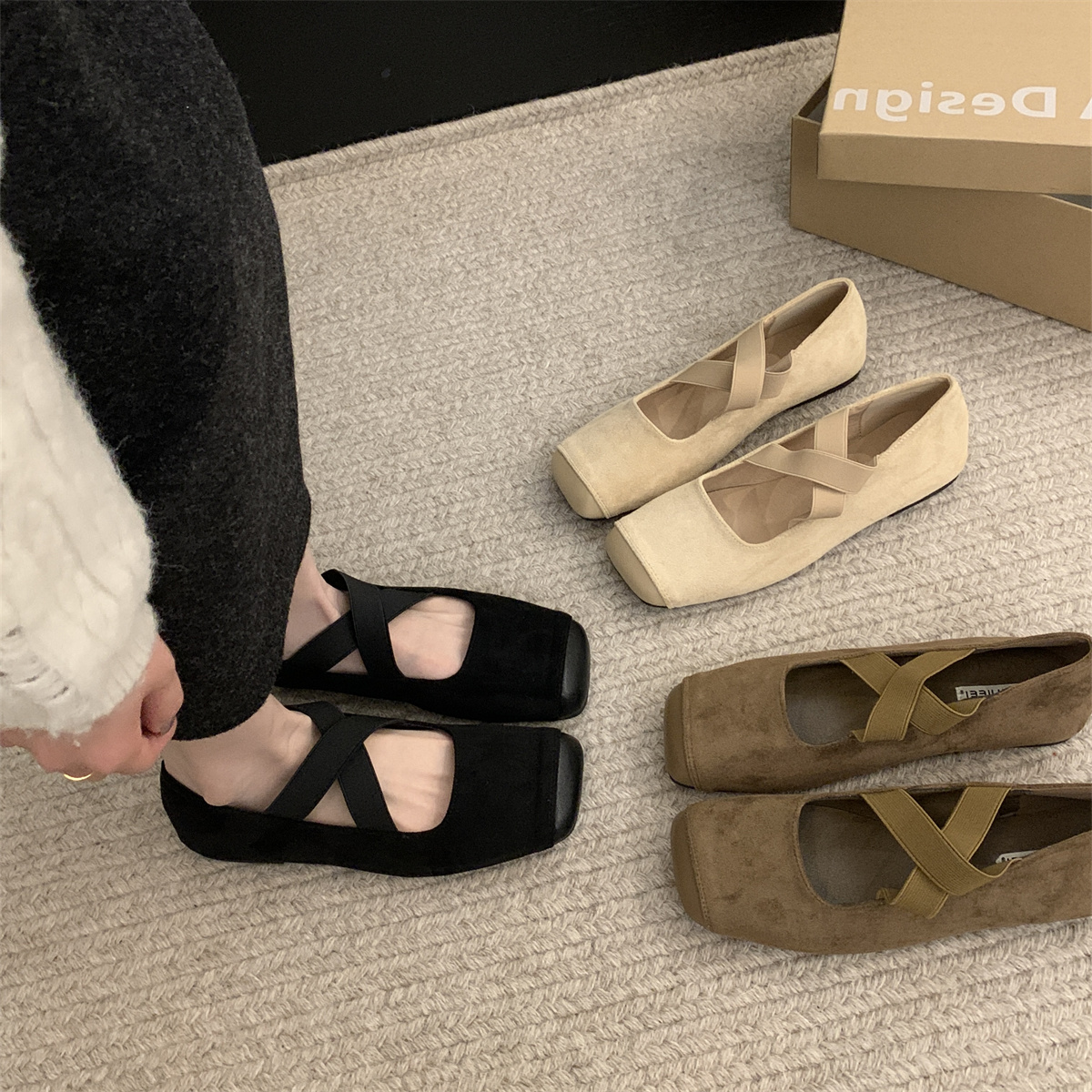 รองเท้าคัทชูผู้หญิงส้นเตี้ย ใส่สบาย มีขนาด35-43