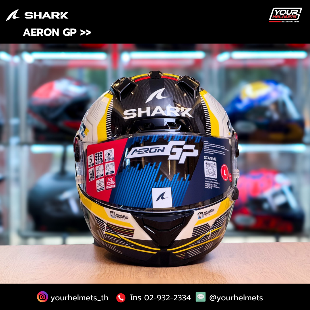 หมวกกันน็อค SHARK AERON GP รุ่น Replica Raul Fernandez DWY (กรุณาสอบถามก่อนสั่งซื้อ)