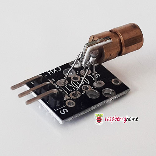 โมดูลเลเซอร์เซนเซอร์ KY-008 650nm Laser sensor Module 6mm 5V 5mW Red Laser Dot Diode Copper Head for Arduino
