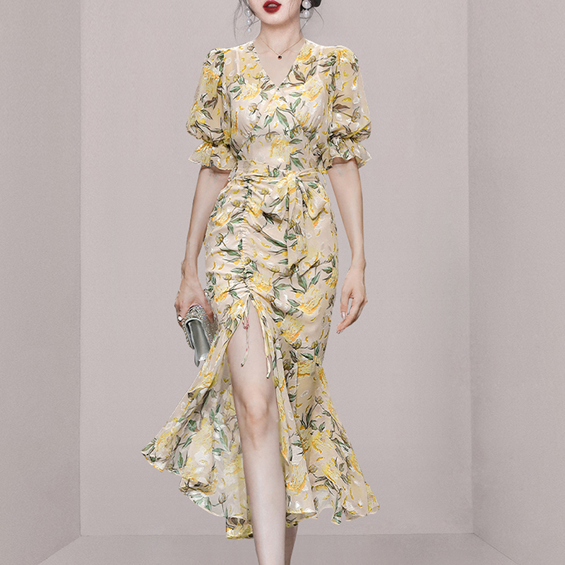 ชุดเดรสยาวสวยๆ ชุดเดรสยาวใส่สบาย ใส่ทำงาน มีขนาดS M L XL 2XL