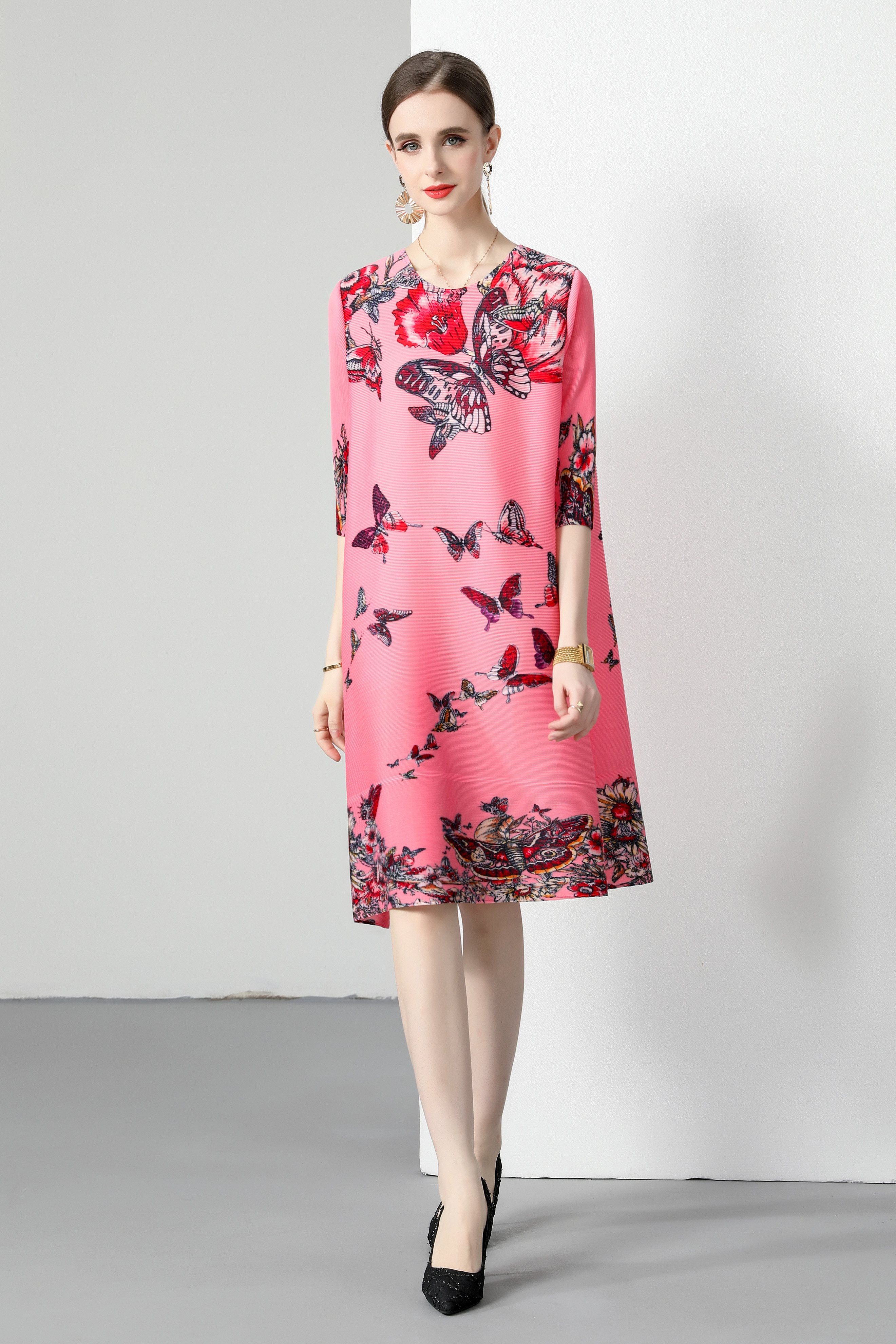 ชุดเดรสยาวสวยๆ ชุดเดรสยาวใส่สบาย ใส่ทำงาน มีขนาดS M L XL 2XL