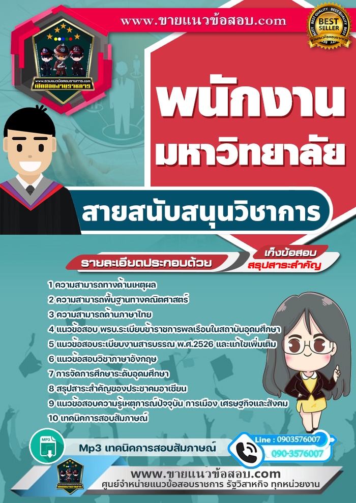 สรุปแนวข้อสอบพนักงานมหาวิทยาลัย สายสนับสนุนวิชาการ (ใหม่)