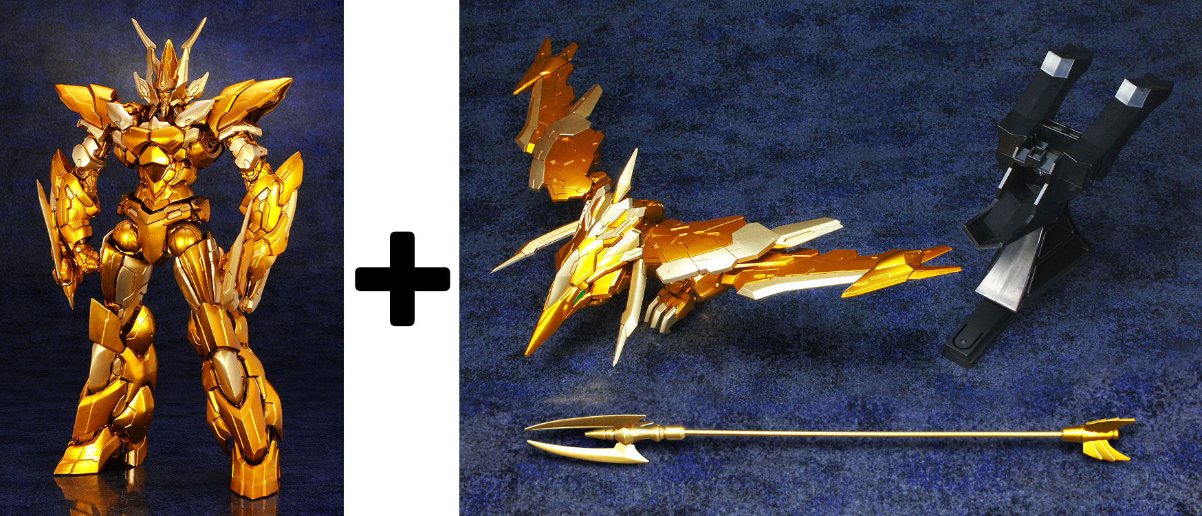 EX GOKIN RAIDEEN THE BRAVE GOLD VER. + EX GOKIN PLUS + SERIES RAIDEEN GOLD BIRD UNIT ขายคู่