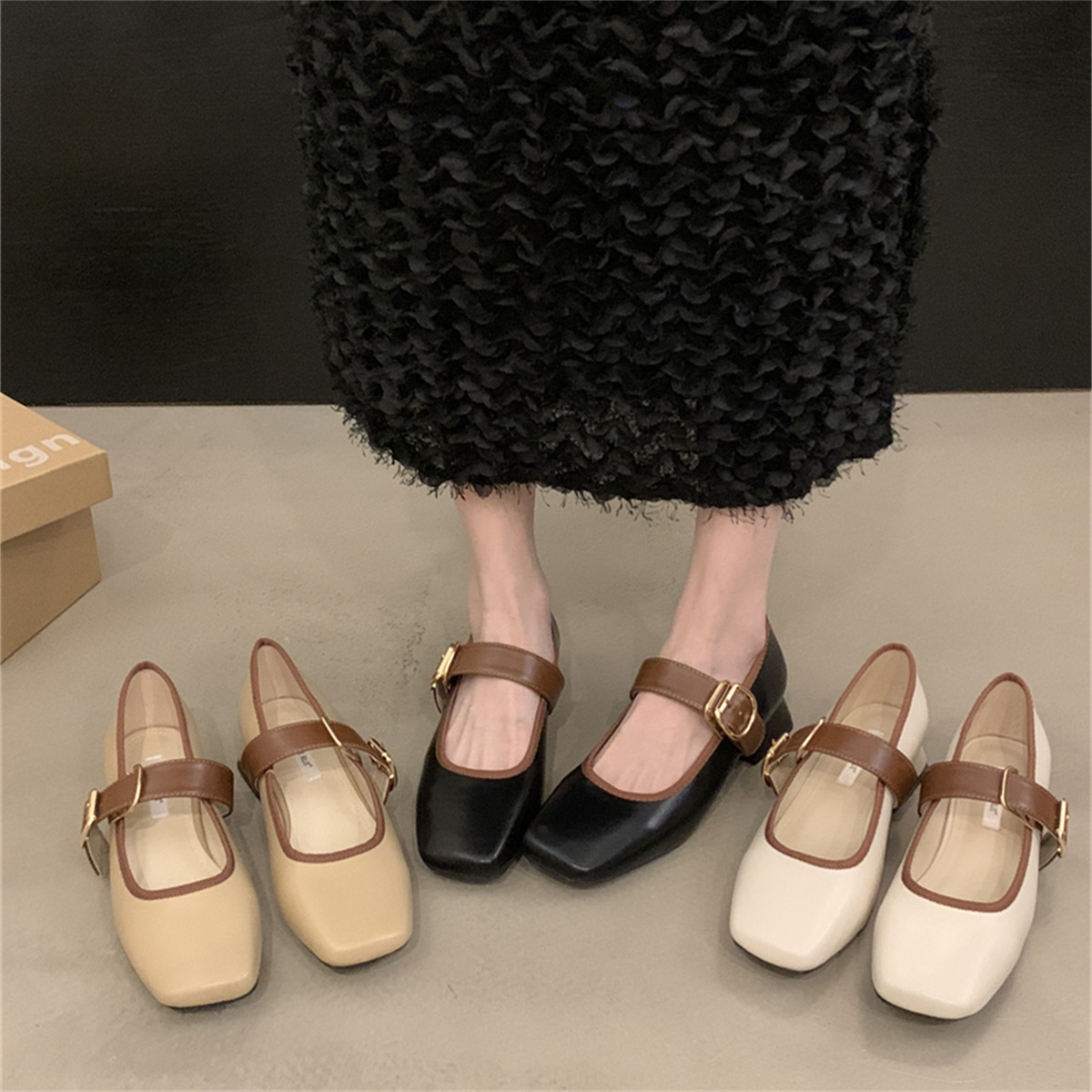 รองเท้าคัทชูผู้หญิงส้นเตี้ย ใส่สบาย มีขนาด35-43