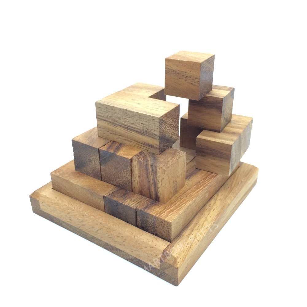 บล๊อคไม้ปิรามิดเหลี่ยม ของเล่นเสริมพัฒนาการเด็ก และเกมส์ฝึกสมอง
